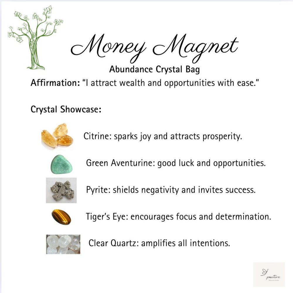 Money Magnet Crystal Bag